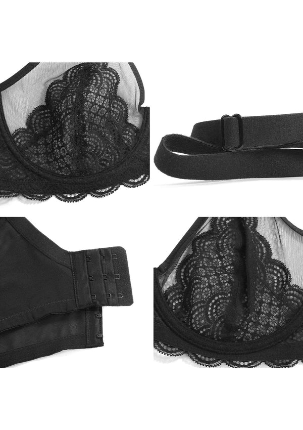 Mermaid Scales Lace Unlined Bra