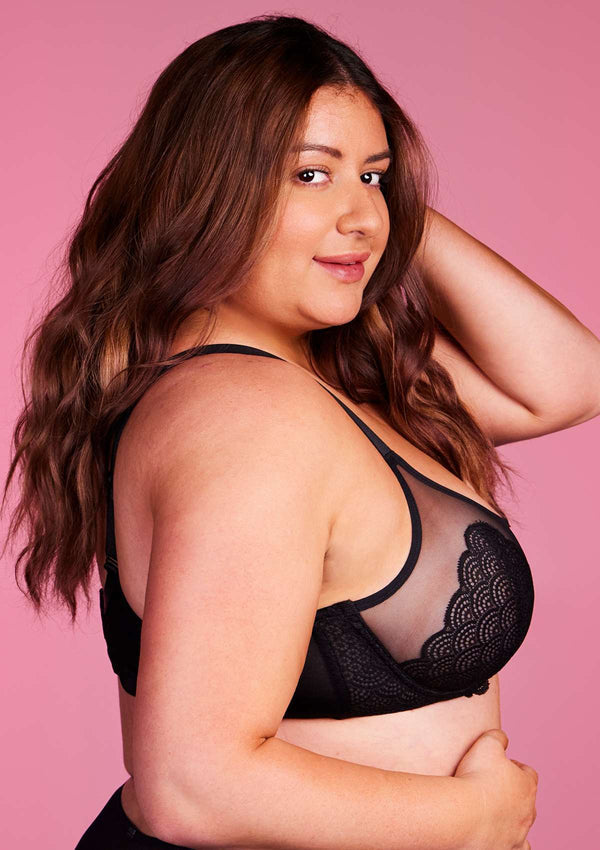 Mermaid Scales Lace Unlined Bra
