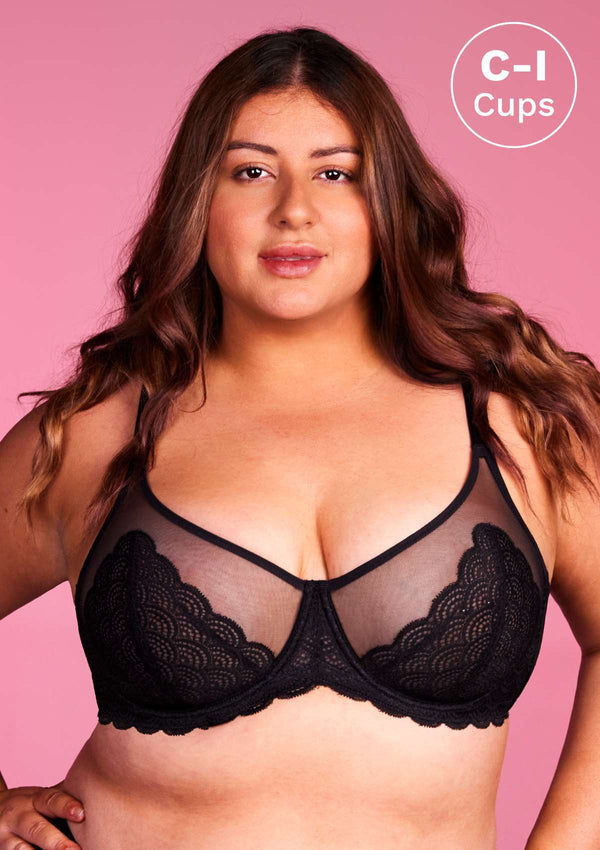 Mermaid Scales Lace Unlined Bra