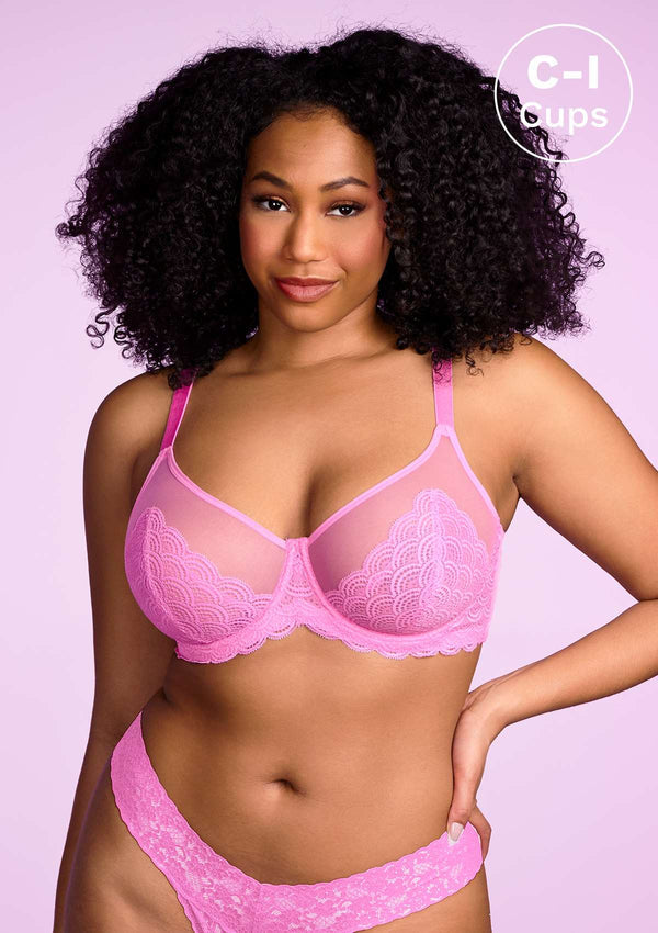 Mermaid Scales Lace Unlined Bra